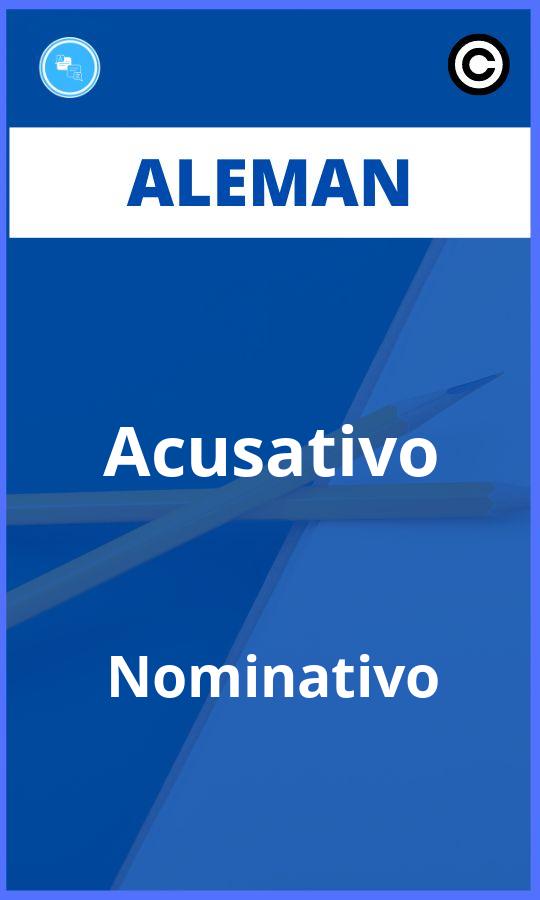 Ejercicios Acusativo Nominativo Aleman PDF