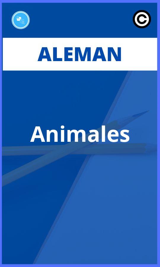 Ejercicios Aleman Animales PDF