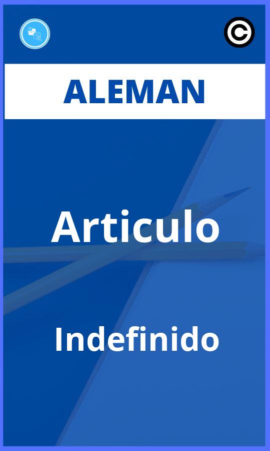 Ejercicios Aleman Articulo Indefinido PDF