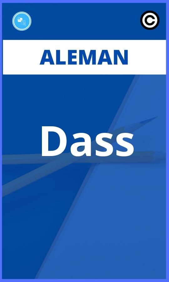Ejercicios Aleman Dass PDF
