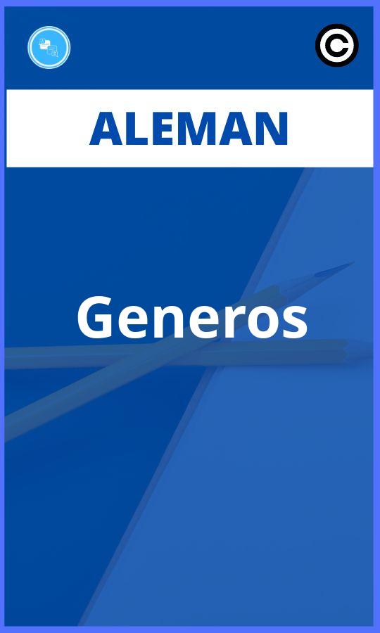 Ejercicios Aleman Generos PDF