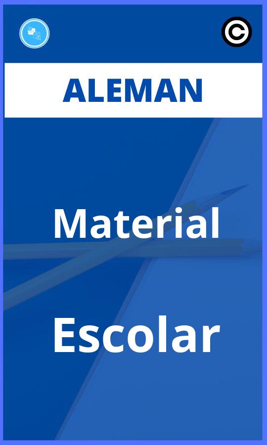 Ejercicios Aleman Material Escolar PDF