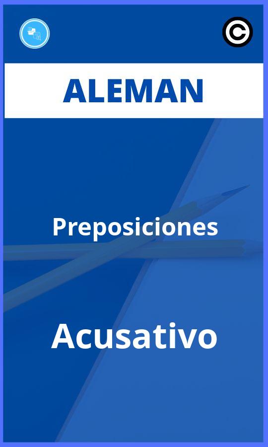 Ejercicios Preposiciones Acusativo Aleman PDF