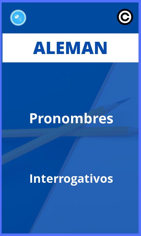 Ejercicios Aleman Pronombres Interrogativos PDF