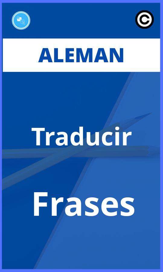 Ejercicios Traducir Frases Aleman PDF
