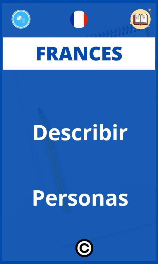 Ejercicios Frances Describir Personas PDF