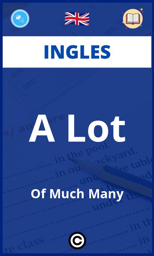 Ejercicios A Lot Of Much Many Ingles PDF