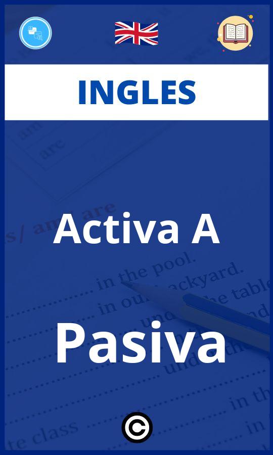 Ejercicios Ingles Activa A Pasiva PDF