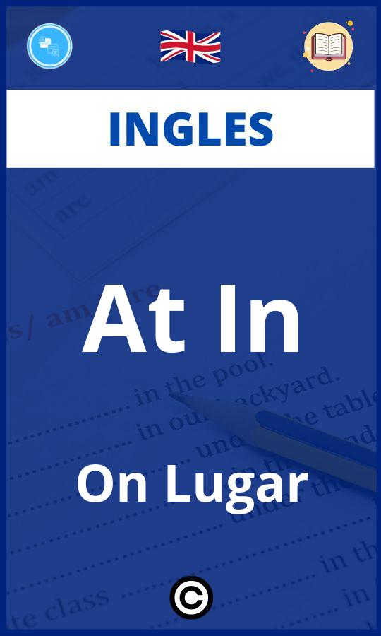 Ejercicios At In On Lugar Ingles PDF