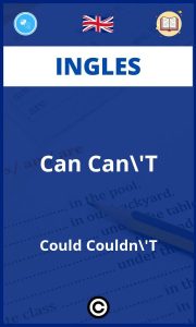 Ejercicios Can Can'T Could Couldn'T Ingles