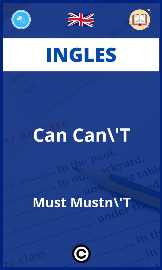 Ejercicios Can Can'T Must Mustn'T Ingles PDF