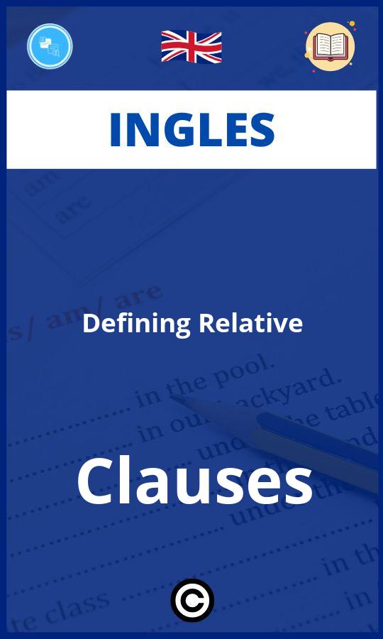 Ejercicios Defining Relative Clauses Ingles PDF