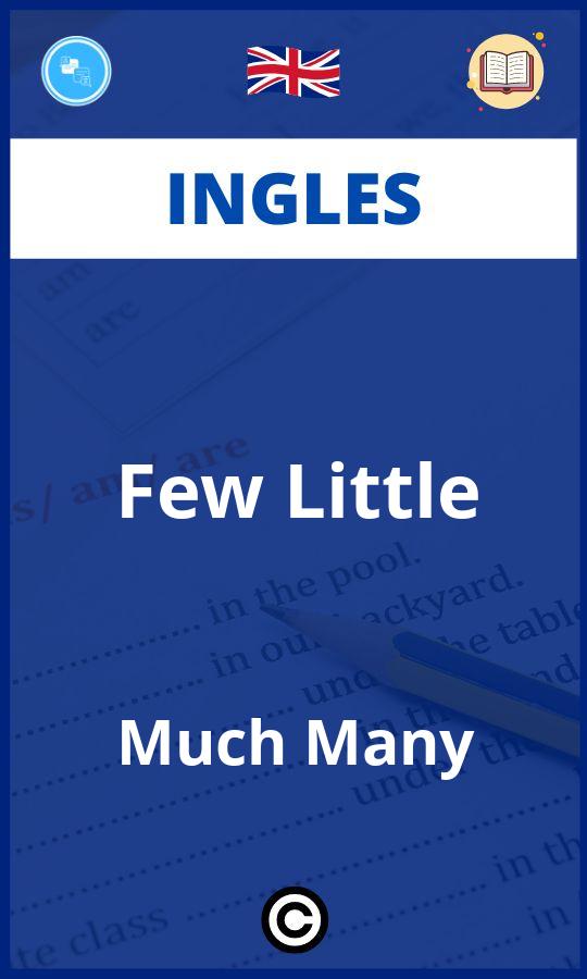 Ejercicios Few Little Much Many Ingles PDF