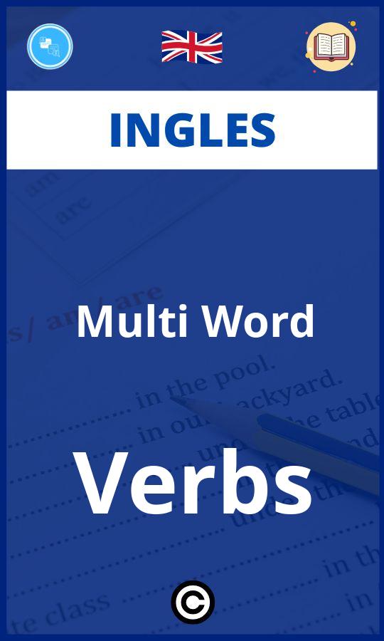 Ejercicios Ingles Multi Word Verbs PDF