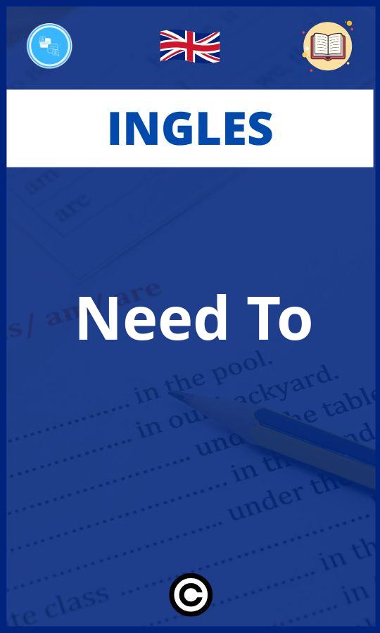 Ejercicios Ingles Need To PDF