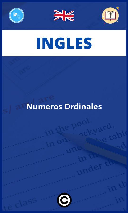 Ejercicios Numeros Ordinales Ingles PDF