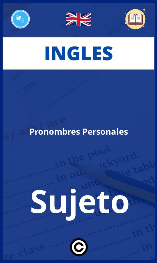 Ejercicios Ingles Pronombres Personales Sujeto PDF