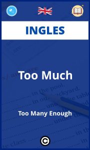 Ejercicios Too Much Too Many Enough Ingles
