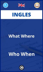 Ejercicios Ingles What Where Who When