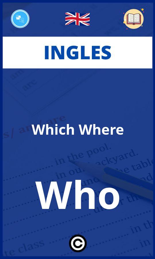 Ejercicios Ingles Which Where Who PDF