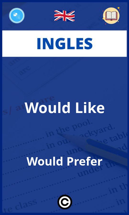 Ejercicios Would Like Would Prefer Ingles PDF