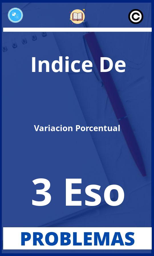 Problemas de Indice De Variacion Porcentual 3 Eso Resueltos PDF