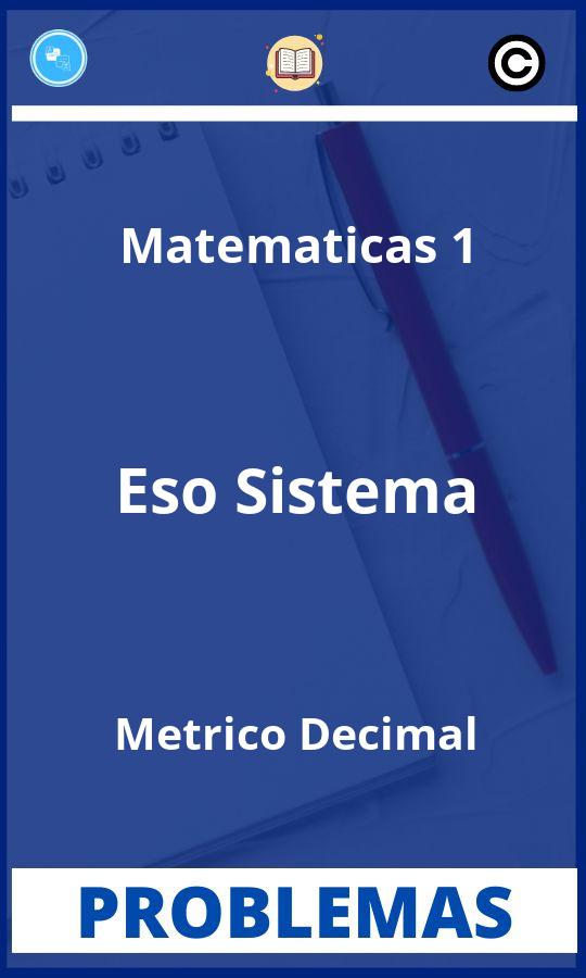 Problemas de Matematicas 1 Eso Sistema Metrico Decimal Resueltos PDF