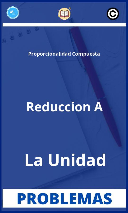 Problemas de Proporcionalidad Compuesta Reduccion A La Unidad Resueltos PDF