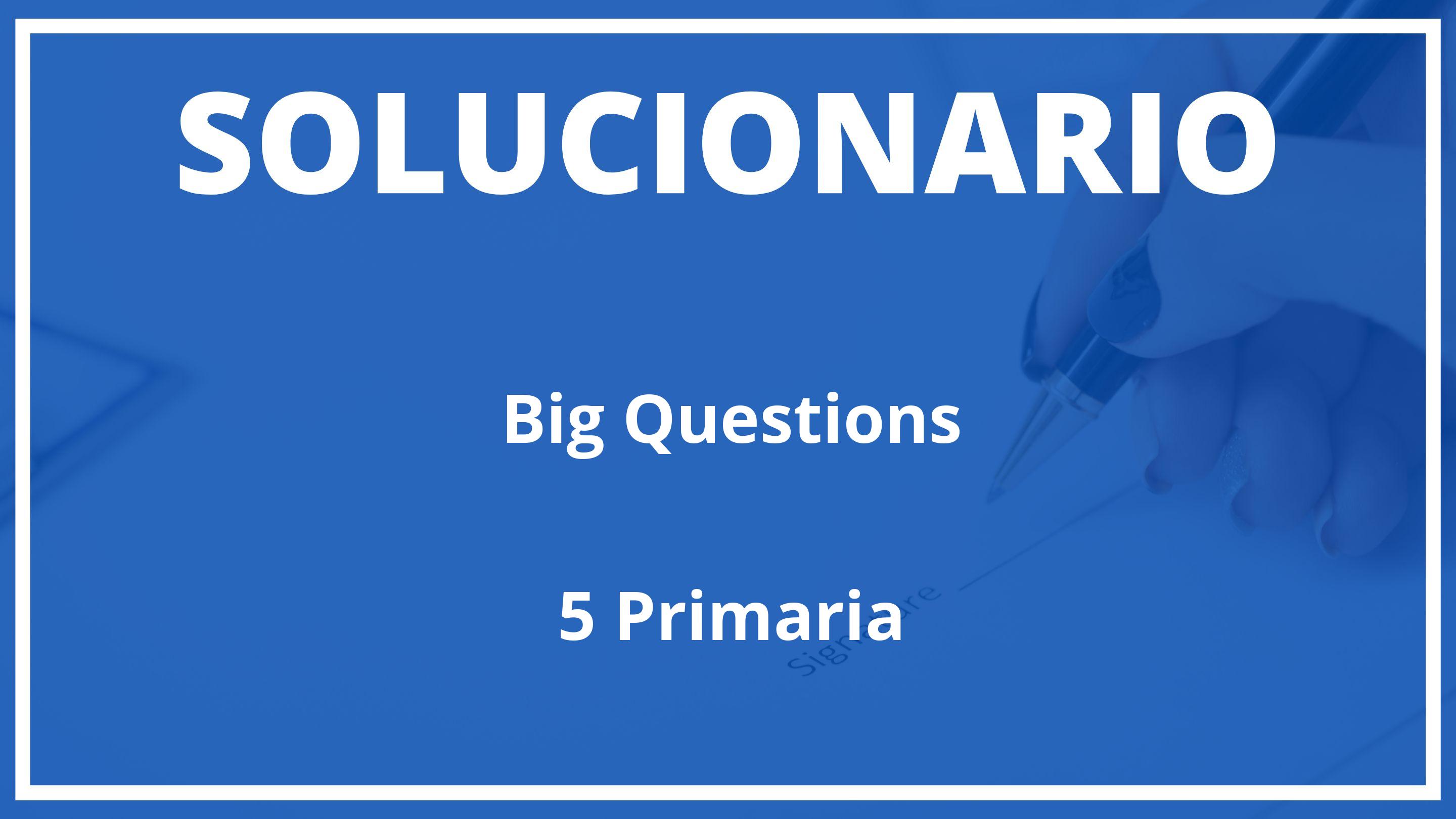 Solucionario Big Questions  Oxford 5 Primaria