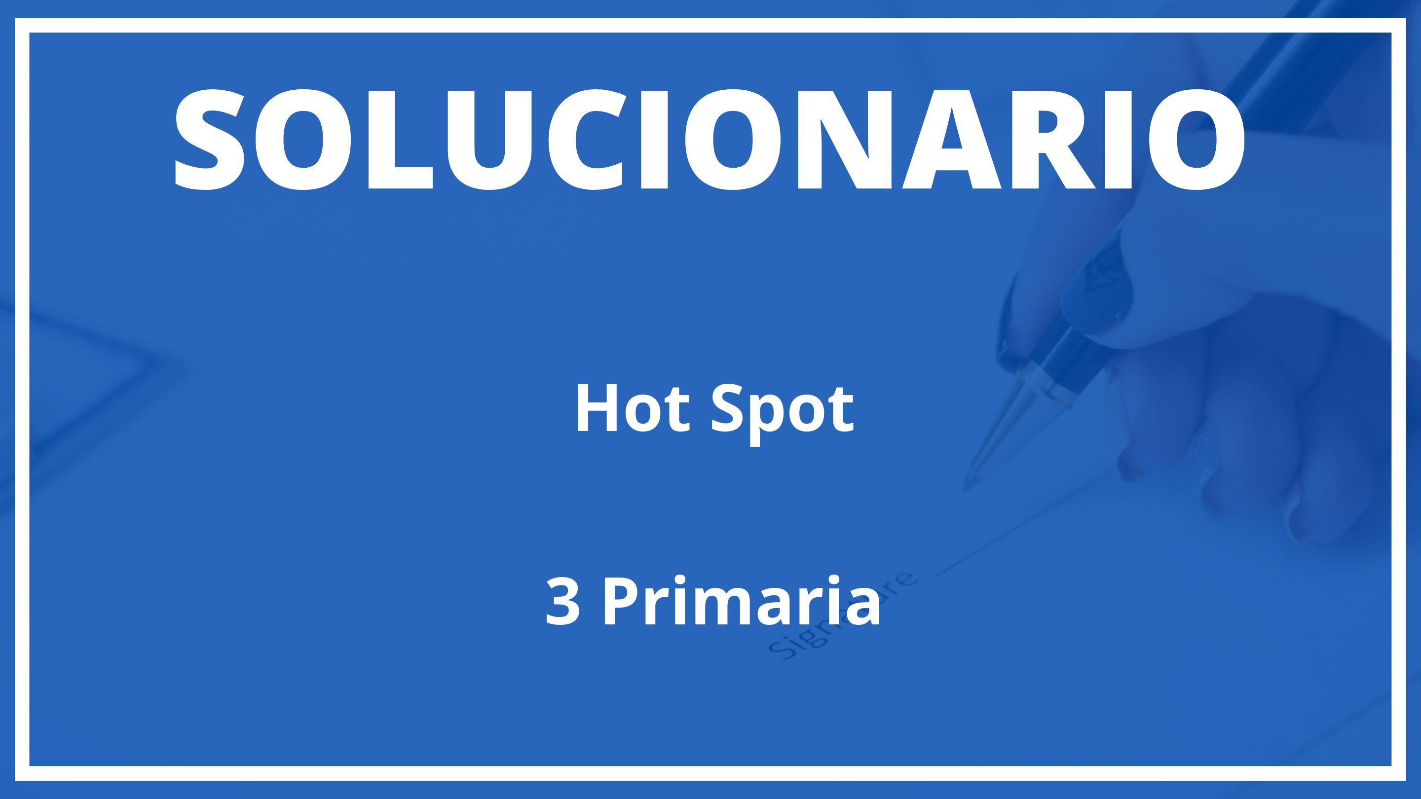 Solucionario Hot Spot  MacMillan 3 Primaria